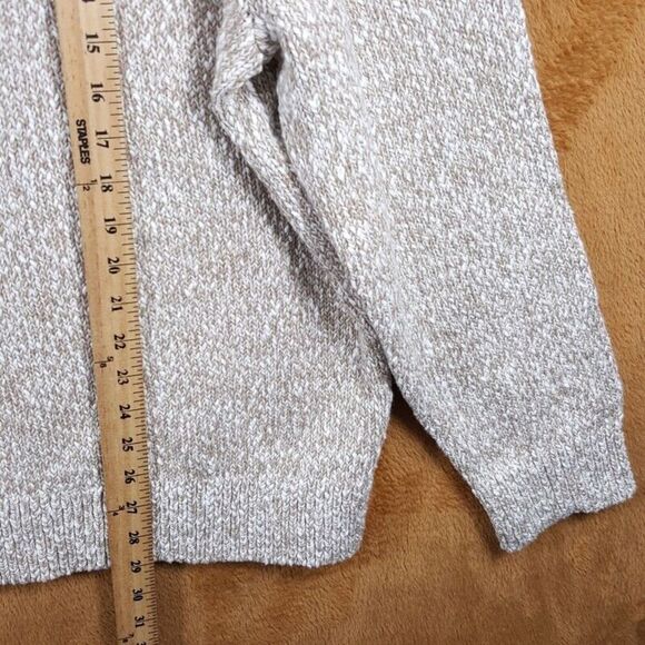 THEORY Sweater Mens XXL Tan Pullover Crew 100% Cotton Chunky Knit MAUNO $325 - Picture 9 of 10